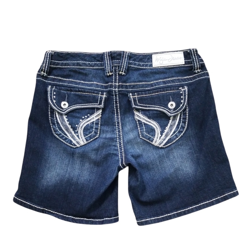 Ariya Jeans Women's Stretch Embellished‎ Jean Shorts Size 7/8